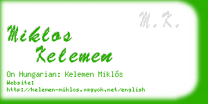 miklos kelemen business card